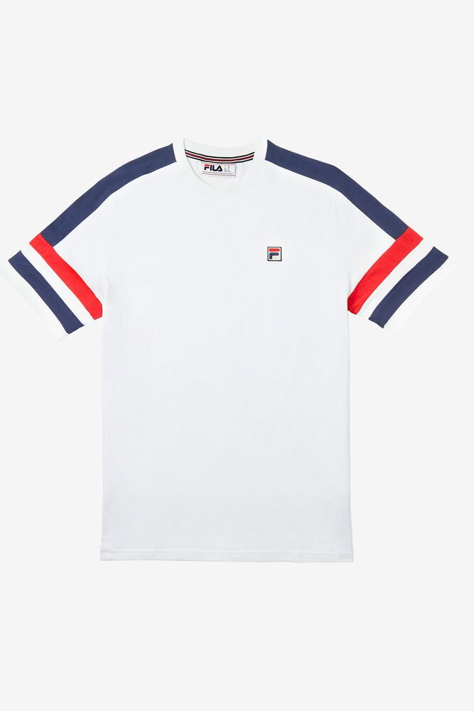 Fila Juan T-Shirt White - Mens - 05321DCOP